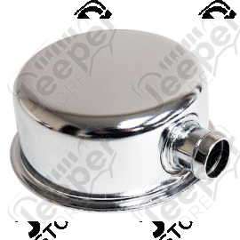 Bouchon de remplissage chromé pour moteur V8 AMC (avec sortie latérale) Jeep CJ5, CJ7, CJ8, Wagoneer SJ