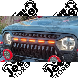 Kit 2 phares LED 9” FLJ Offroad – Signature “X” homologuée (DOT/SAE/E9) pour Jeep Gladiator JT - 0824.30 / XOHL055