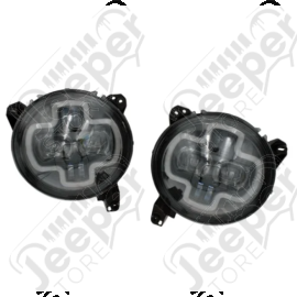 Kit 2 phares LED 9” FLJ Offroad – Signature “X” homologuée (DOT/SAE/E9) pour Jeep Gladiator JT - 0824.30 / XOHL055