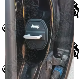 Kit de 4 protections de gâches de portes avant et arrière "Jeep" pour Jeep Wrangler JL Unlimited (4 portes)