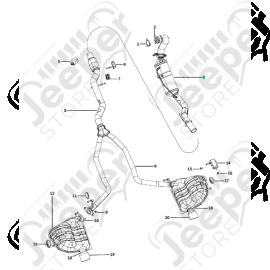 Filtre à particules (FAP) 3.0L CRD - Jeep Grand Cherokee WL / WK2 - 0204.77 / 68166818 / 68166818AB / AHG2011