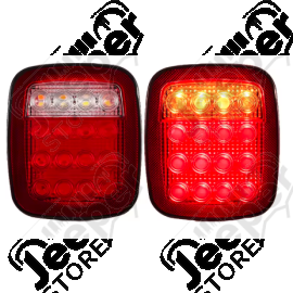 Kit de 2 feux LED arrière gauche et droit (plat version Europe) pour Jeep CJ, Wrangler YJ, TJ