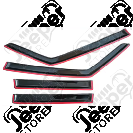 Kit de 4 déflecteurs de vitres (couleur noir) pour Jeep Renegade BU, BV