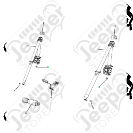 Boulon de fixation de ceinture de sécurité arrière gauche ou droite pour Jeep Wrangler JK - 1577.30V / 6105125AA / 6105125