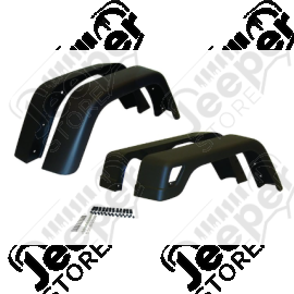 Kit de 4 élargisseurs d'ailes large +17cm en plastique pour Jeep Wrangler TJ - 55254918K7 / CR-55254918K7 / 1406.24