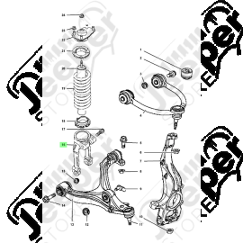 Fixation de bas d'amortisseur sur triangle inférieur avant droit Jeep Grand Cherokee WH, WK
