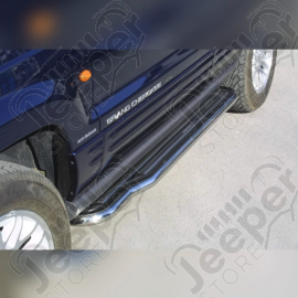 Kit de marches pieds acier inox avec plateaux pour Jeep Grand Cherokee WJ, WG