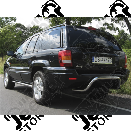 Protection tubulaire arrière acier inox pour Jeep Grand Cherokee WJ, WG