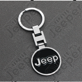 Porte clef Jeep rond en métal