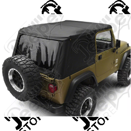Bâche complète "Voyager" - Couleur : Black Diamond - Jeep Wrangler TJ - 13860.23