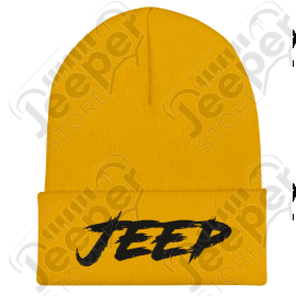 Bonnet Jeep couleur : or écrit Jeep en noir