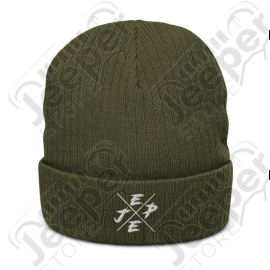 Bonnet Jeep, couleur vert écrit Jeep en blanc