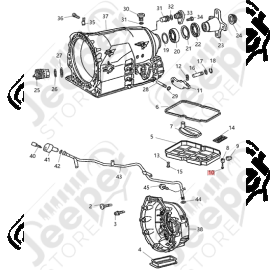 Entretoise pour boulon de carter de boite automatique NAG1 pour Jeep Grand Cherokee WJ, WG, WH, WK et Wrangler JK