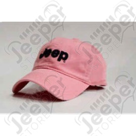 Casquette Jeep rose écriture en noir