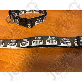 Collier Jeep pour chien (couleur: noire) longueur réglable de 33cm à 52cm 