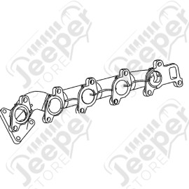 Collecteur d'échappement moteur 2.7L CRD - Jeep Grand Cherokee WJ, WG - 5080329AA