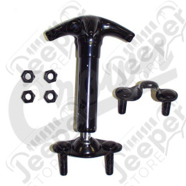 Hood Catch Kit (Black-Rubber Coated)