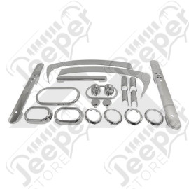 Complete Interior Trim Kit (2-Door; Chrome)