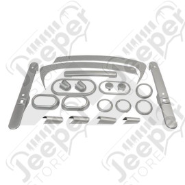 Complete Interior Trim Kit (2-Door; Brushed Silver)
