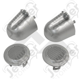 Tweeter Covers (Brushed Silver)
