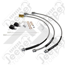 Kit de 3 flexibles de frein rallongés renforcés pour Jeep CJ5, CJ7, CJ8 - RT31016 / CR-RT31016 / 0359.02
