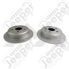 Brake Rotor Set (Rear Drilled & Slotted)