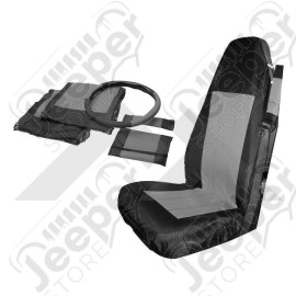Front Seat Cover Set (Black/Gray)