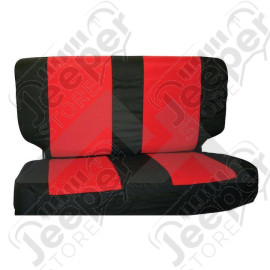 Rear Seat Cover Set (Black/Red)