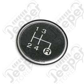 Pastille pour pommeau de levier de vitesses boite T176 / T177 pour Jeep CJ