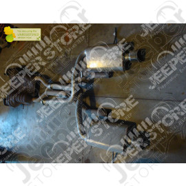 Occasion: Catalyseur avec double silencieux inox Gibson pour 5.7L V8 HEMI Jeep Grand Cherokee WL WK2 (double sorties inox)