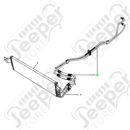 Kit de 2 durites de refroidissement de boite automatique 45RFE - Jeep Wrangler JK