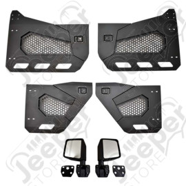 Kit de 4 demi portes en aluminium avec rétroviseurs pour Jeep Gladiator JT