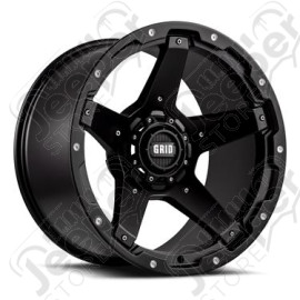 Jante aluminium Grid Wheels Noir 9x18 / 5x114.3 / ET: 15 - 418927B158 / GD0418090027B1508 - Jante Alu 4x4 18 pouces