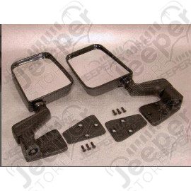 Kit de rétroviseurs extérieur noir pour Jeep Wrangler TJ 