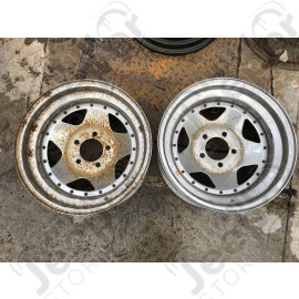 Occasion : Lot de 2 jantes Acier Chromé 7x15 / 5x114.3