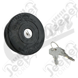 Bouchon de réservoir à carburant pour essence plombé (version antivol) couleur noir - Jeep CJ