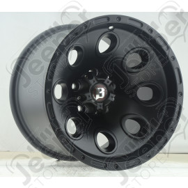 Jante aluminium Ballistic 044 Noir 8x15 / 5x114.3 / ET: -27 / CB: 71.6 - 044580545-27 - Jante alu 15 pouces