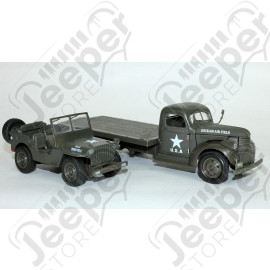 Goodies : Jeep Willys avec Camion militaire Chevrolet (collection, jouet, ...) format 1/32