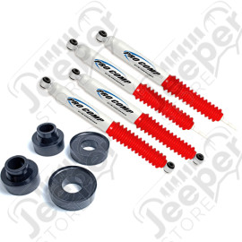 Kit réhausse de 4 cales en polyuréthane avec 4 amortisseurs +2" (+5cm) - Jeep Grand Cherokee WJ / WG - 695N