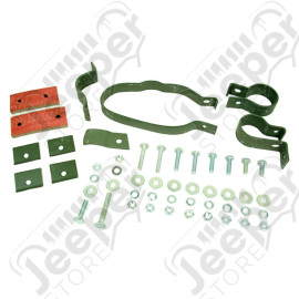 Kit fixation d'échappement ovale pour Jeep Willys MB, Hotchkiss M201 et Ford GPW