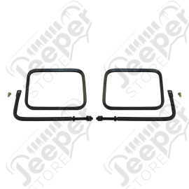 Kit de 2 rétroviseurs (forme carré) sur charnières de portes pour Jeep CJ5, CJ7, CJ8, Wrangler YJ, TJ, JK, JL, Gladiator JT