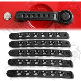 Kit enjoliveurs de portes en aluminium noir Jeep Wrangler JK Unlimited (4 portes) 