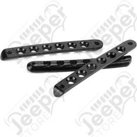 Kit enjoliveurs de portes en aluminium noir Jeep Wrangler JK Unlimited (4 portes) 