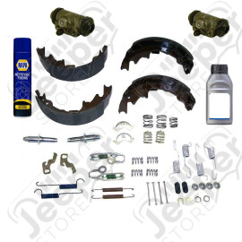Kit freinage arrière (mâchoires, ressorts, cylindre de roues, nettoyant) pour Jeep Wrangler TJ