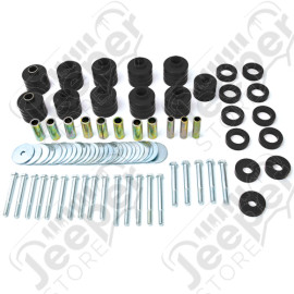 Silentblocs de caisse version renforcée en polyuréthane (hauteur +1'' soit 2.54cm) Jeep CJ