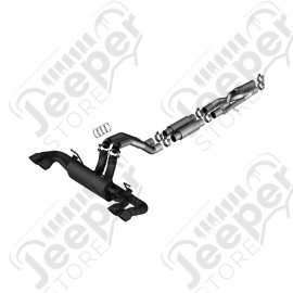 Ligne d'échappement en acier inox Atak Cat-Back BORLA avec double sorties noires pour moteur 6.4L V8 392 Jeep Wrangler JL Unlimited - 140893CB / BOR140893CB / BOR-140893CB