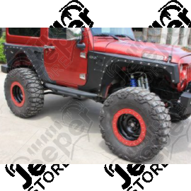 Kit marches pieds acier tubulaire pour Jeep Wrangler JK (2 portes)