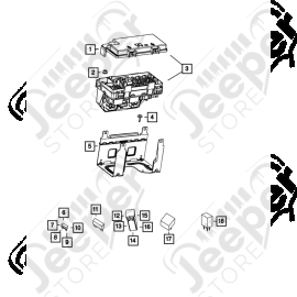 Module d'accessoires (BSI) pour 3.6L V6 Jeep Wrangler JK (2 ou 4 portes) - R8217404AC