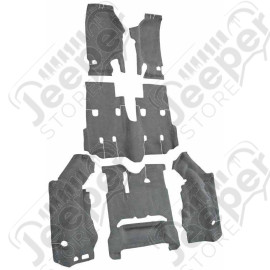 Moquette d'intérieur avec poils courts et dessous épais couleur noir - Jeep Wrangler JK Unlimited (4 portes) - 23539162