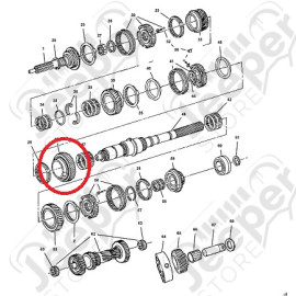 Pignon de 1ere pour boite à vitesses NV2550 Jeep Wrangler TJ et Cherokee Liberty KJ